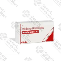 Amlopress AT amlodipine 5 mg atenolol 50 mg tablets for high blood pressure