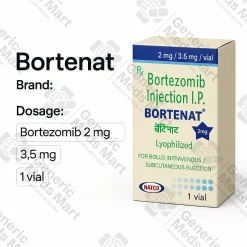 Bortenat 2 mg and 3.5 mg bortezomib injection vials for multiple myeloma and mantle cell lymphoma