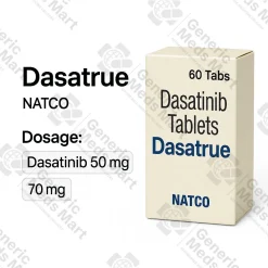 Dasatrue dasatinib 50 mg and 70 mg tablets (1 pack / 60 tabs) for CML and Ph+ ALL