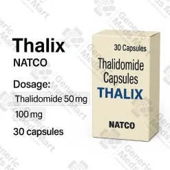 Thalix 50 mg and 100 mg thalidomide capsules (1 pack / 30 caps) for multiple myeloma